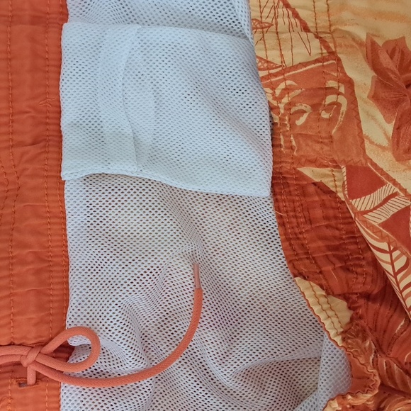 Sand N Sun Men's Orange Abstract Print Swim Trunks Size L (36/38) - Picture 5 of 5